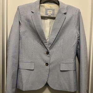 J. Crew Factory Boyfriend Seersucker Blazer